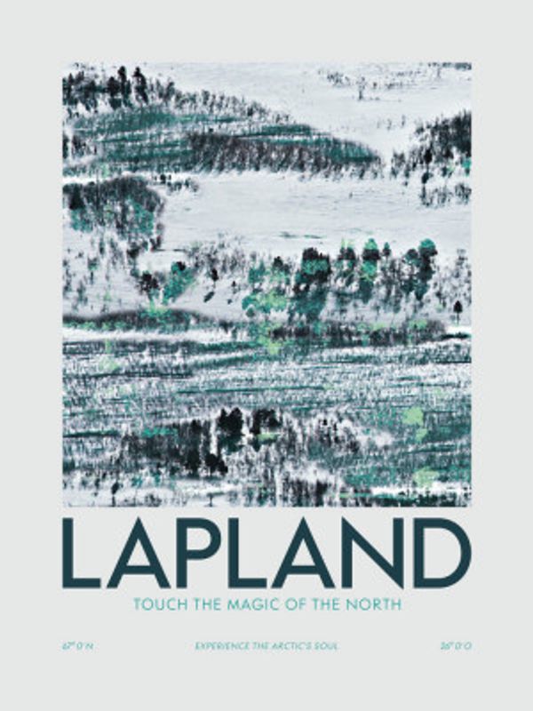 Lapland Landscape Travel Poster