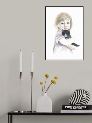 Little Girl and Kitten