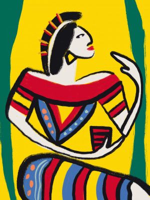 Stylized Figure In Bold Colors