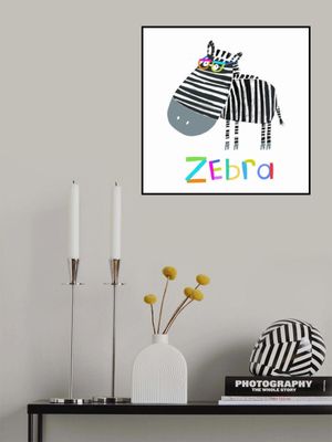 Funny Zebra Wearing Glasses by Illustrator Carla Daly