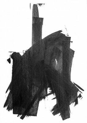 Abstract Black And White Painting