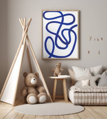 Composition in Blue Line 01