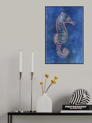 Neon Seahorse Glow