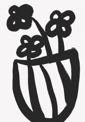 Bold Blossoms in Vase