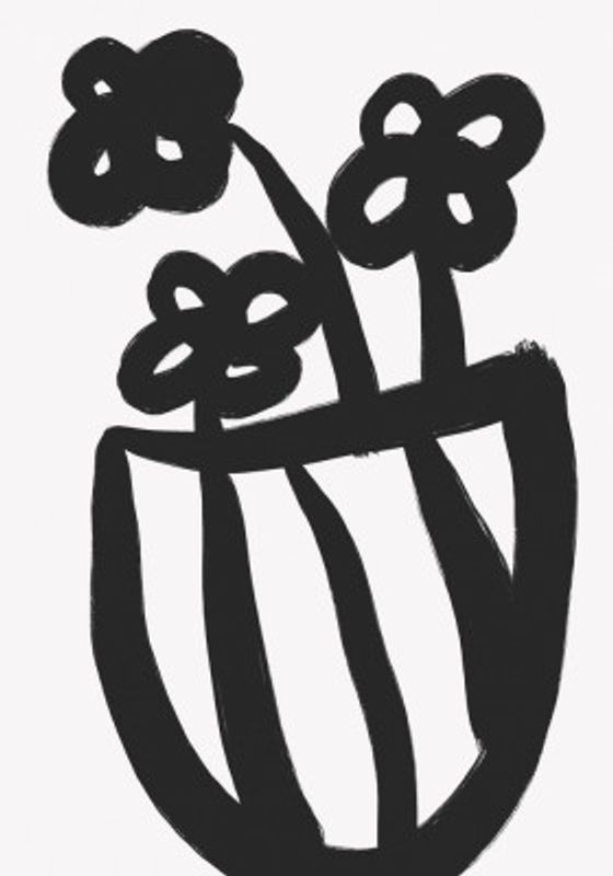 Bold Blossoms in Vase