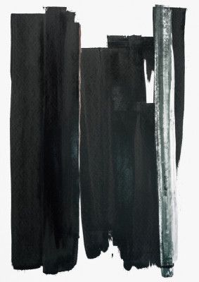 Vertical Black And White Brushstrokes