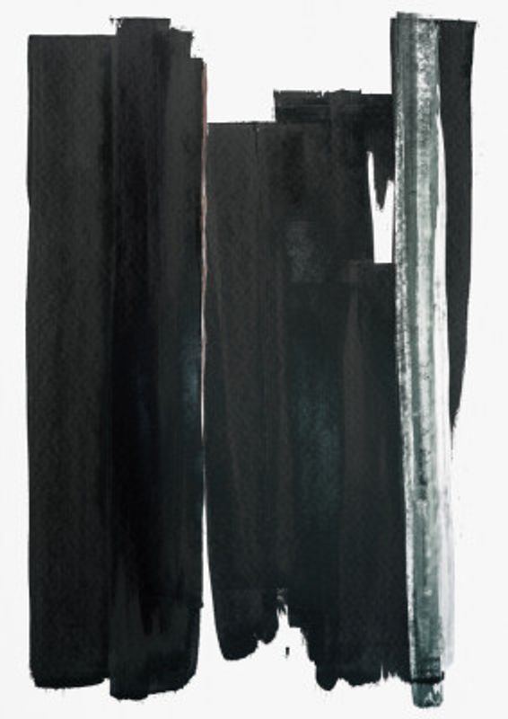 Vertical Black And White Brushstrokes