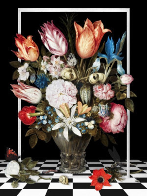 Flowers In a Glass Vase-the Remix
