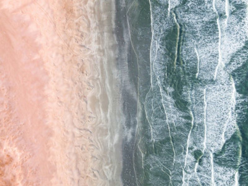 Pink and blue coastal