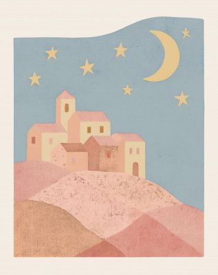 Moonlit Village Dreams