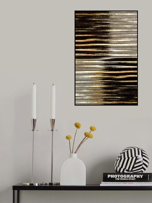 Black and Gold Horizontal Lines