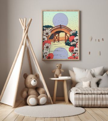 Japanese Bridge Landscape