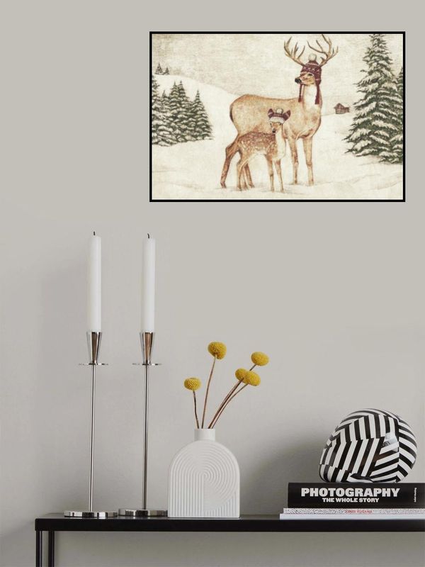 Deer Wearing Cozy Hats