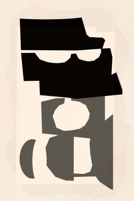 Black and White Cut Out Shapes 2