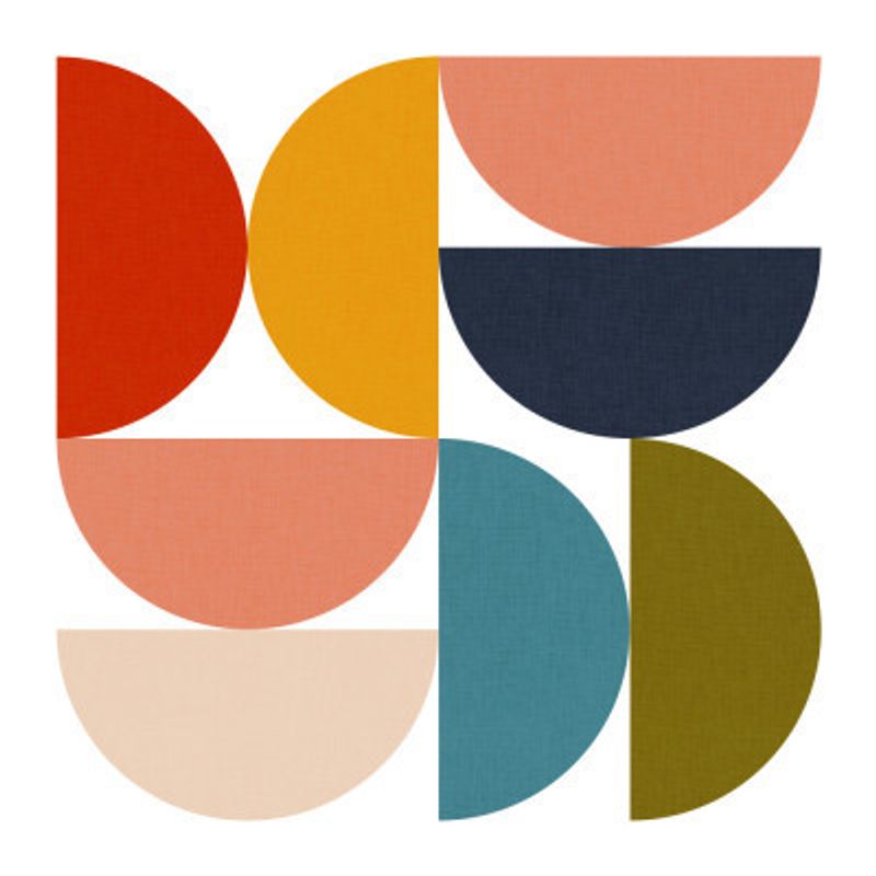 Mid Century Geometric Color Play 4