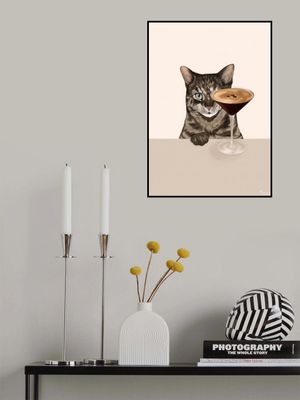 Tabby Cat with Espresso Martini Cocktail