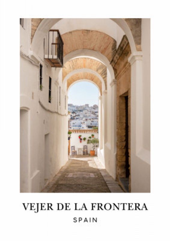 Vejer de la Frontera Spain Travel poster