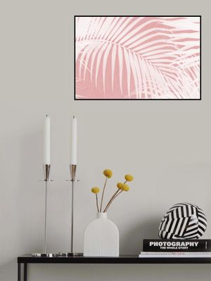 Palm Leaves On Pink Silhouette IV