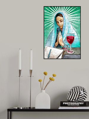 AW Maria. Holy Drink Watercolor Portrait.