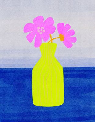 Vibrant potted flowers