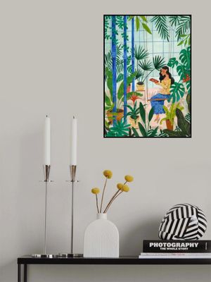 Reading in the plant greenhouse