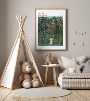 Femme Se Promenant Dans Une Foret Exotique