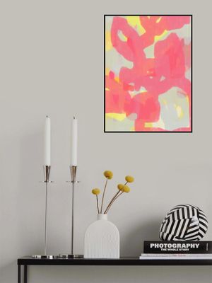 Pink, Grey, Yellow Abstract.