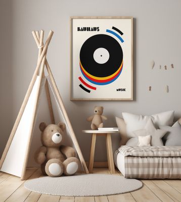 Bauhaus Musik Retro Illustration