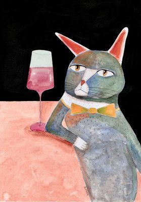 Bar Cat with Bow Tie