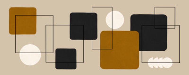 Geometric Modern Art With  Earthy Tones