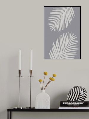 PALM LEAF 03 MEDIUM GRAY