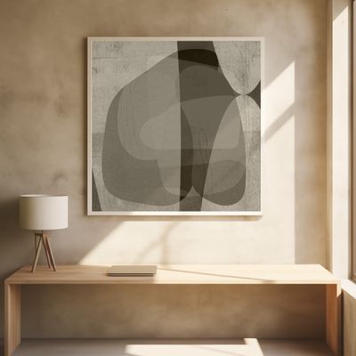 Neutral Flow No.1 – Organic Forms in Taupe