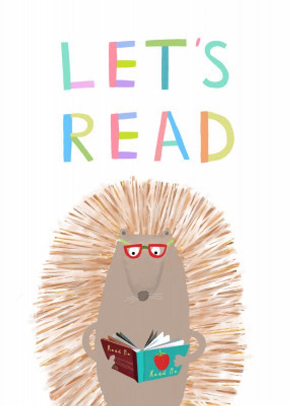 Let's Read with Cute Hedgehog by Illustrator Carla Daly