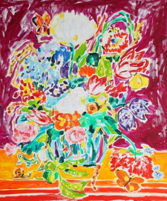 Flowers, after Vase of Flowers, by Jan Davidsz. de Heem