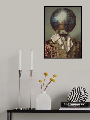 DiscoHead King  / Altered Collage Art