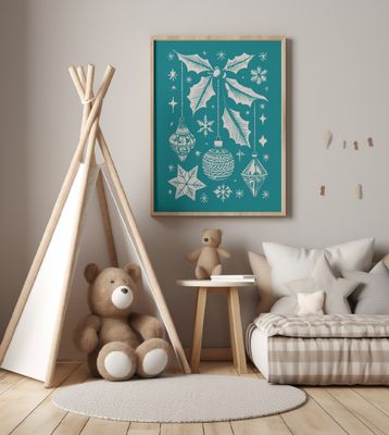 Bells and Baubles: Holiday Ornament Poster