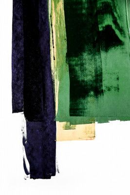 Vertical Strokes Of Deep Navy And Vibrant Green
