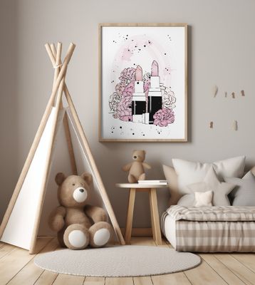 Elegant Lipsticks with Peonies