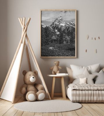 The Grand Teton in Black-and-White