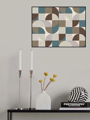 Palm Springs Desert Shapes Khaki Teal