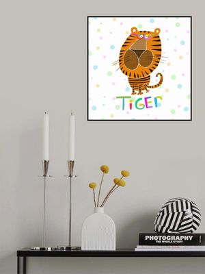 Happy Tiger Wearing Glasses by Illustrator Carla Daly