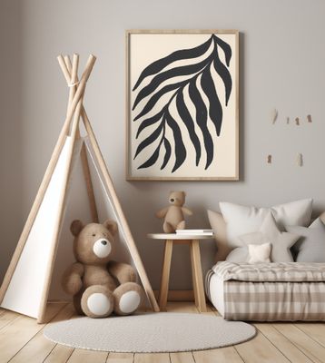 Black Silhouette Textured Branch