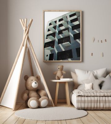 Bauhaus Dessau architecture in vintage magazine style VI