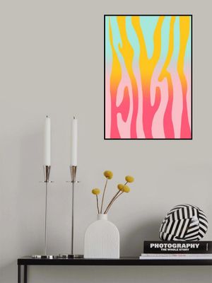 Vibrant Waves of Pink and Yellow