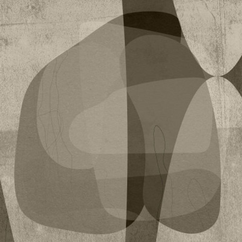 Neutral Flow No.1 – Organic Forms in Taupe