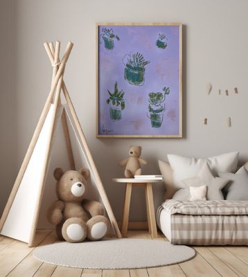 Potted Blessings   Blue