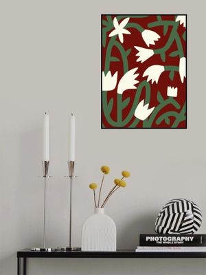 Bold Floral Pattern with Abstract Flowers