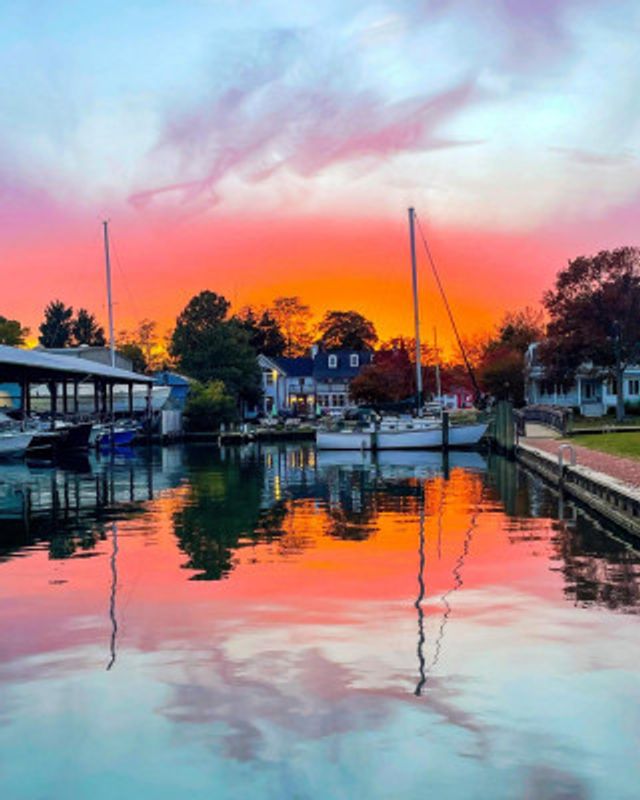 Saint Michaels Harbor Sunset