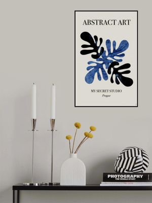 Abstract Blue Leaves