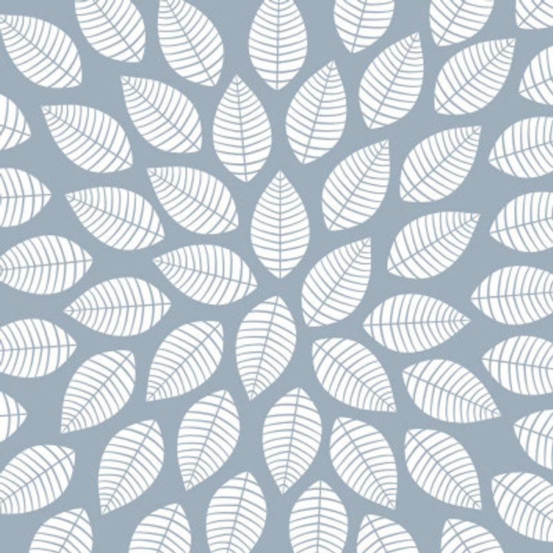 Leaves on Blue Pattern